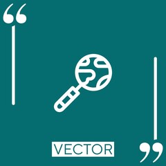 Poster - research vector icon Linear icon. Editable stroked line