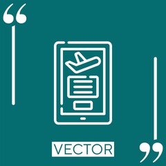 Poster - review vector icon Linear icon. Editable stroked line