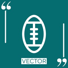 Poster - rugby ball vector icon Linear icon. Editable stroked line