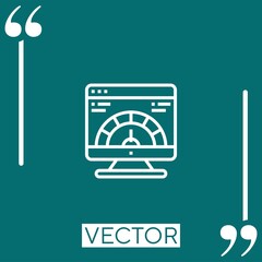 Poster - speed vector icon Linear icon. Editable stroked line