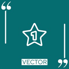 Poster - star vector icon Linear icon. Editable stroked line
