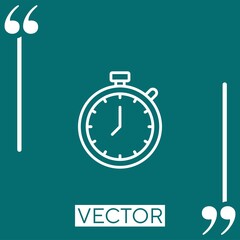 Poster - stopwatch vector icon Linear icon. Editable stroked line