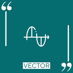 Poster - stats vector icon Linear icon. Editable stroked line