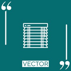 Poster - blinds vector icon Linear icon. Editable stroked line