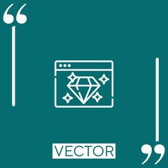 Poster - browser   vector icon Linear icon. Editable stroked line