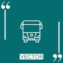 Poster - bus vector icon Linear icon. Editable stroked line
