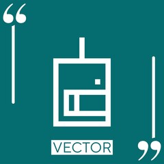 Poster - charger vector icon Linear icon. Editable stroked line