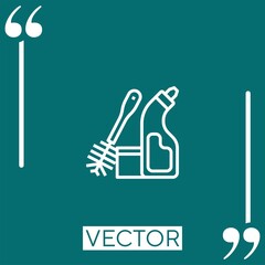 Poster - cleaner vector icon Linear icon. Editable stroked line