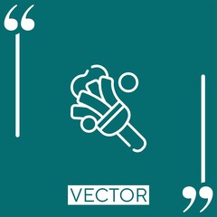 Poster - cleaning vector icon Linear icon. Editable stroked line