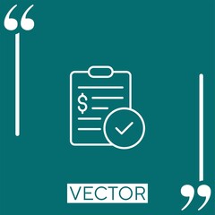 Poster - clipboard Linear icon. Editable stroke line