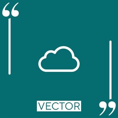 Poster - cloud vector icon Linear icon. Editable stroked line
