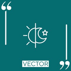 Poster - day vector icon Linear icon. Editable stroked line