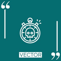 Poster - deadline vector icon Linear icon. Editable stroked line