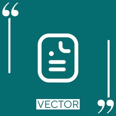 Poster - document vector icon Linear icon. Editable stroked line