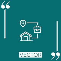 Poster - location vector icon Linear icon. Editable stroked line