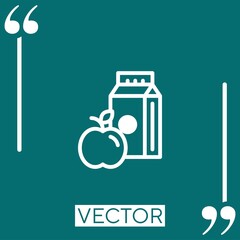 Poster - meal vector icon Linear icon. Editable stroked line