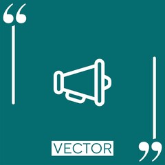 Poster - megaphone vector icon Linear icon. Editable stroked line