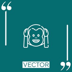 Poster - monkey   vector icon Linear icon. Editable stroked line