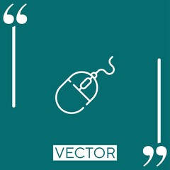 Poster - mouse vector icon Linear icon. Editable stroked line