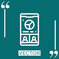 Poster - online meeting vector icon Linear icon. Editable stroked line