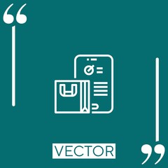 Poster - online shopping vector icon Linear icon. Editable stroked line