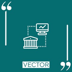 Poster - online banking vector icon Linear icon. Editable stroked line