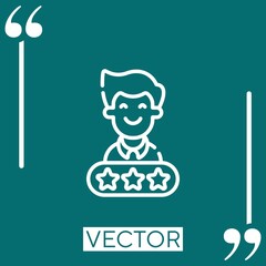 Poster - person vector icon Linear icon. Editable stroked line