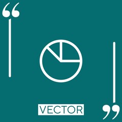 Poster - pie cart vector icon Linear icon. Editable stroked line