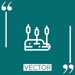 Poster - plant vector icon Linear icon. Editable stroked line