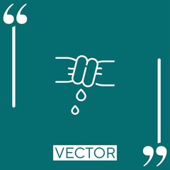 Poster - pressing vector icon Linear icon. Editable stroked line