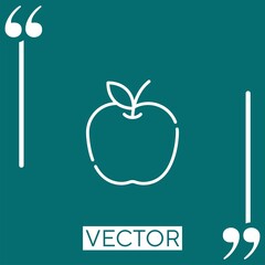Poster - apple vector icon Linear icon. Editable stroked line