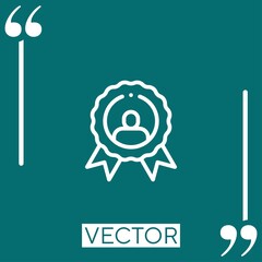Poster - award vector icon Linear icon. Editable stroked line