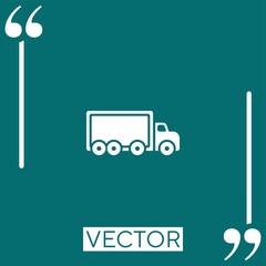 Poster - cargo truck vector icon Linear icon. Editable stroked line