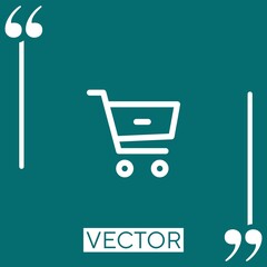 Poster - cart vector icon Linear icon. Editable stroked line