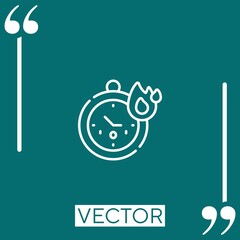 Poster - clock vector icon Linear icon. Editable stroked line