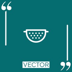 Poster - colander vector icon Linear icon. Editable stroked line