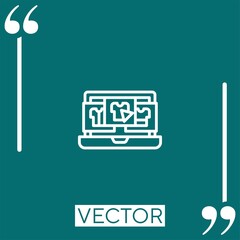Poster - collections vector icon Linear icon. Editable stroked line