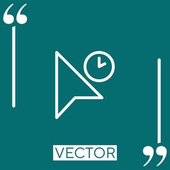 Poster - cursor   vector icon Linear icon. Editable stroked line