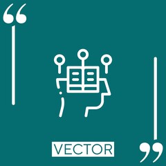 Poster - learning vector icon Linear icon. Editable stroked line