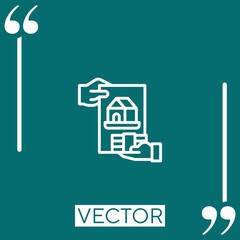Poster - loan vector icon Linear icon. Editable stroked line