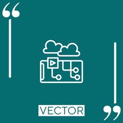 Poster - mobile application vector icon Linear icon. Editable stroked line