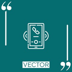 Poster - mobile phone vector icon Linear icon. Editable stroked line