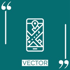 Poster - navigation vector icon Linear icon. Editable stroked line
