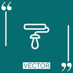 Poster - paint roller vector icon Linear icon. Editable stroked line