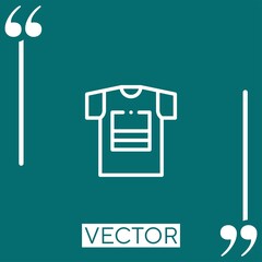 Poster - t shirt vector icon Linear icon. Editable stroked line