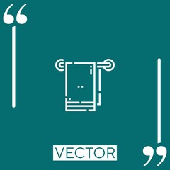 Poster - towel vector icon Linear icon. Editable stroked line