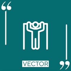 Poster - training   vector icon Linear icon. Editable stroked line
