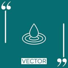 Poster - water droplet vector icon Linear icon. Editable stroked line