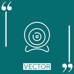Poster - webcam vector icon Linear icon. Editable stroked line