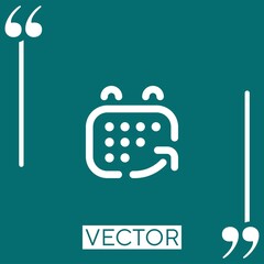 Poster - calendar vector icon Linear icon. Editable stroked line